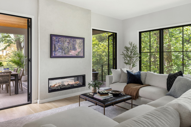 North Arlington Virginia Classic Modern Great Room classique-chic-salle-de-sejour