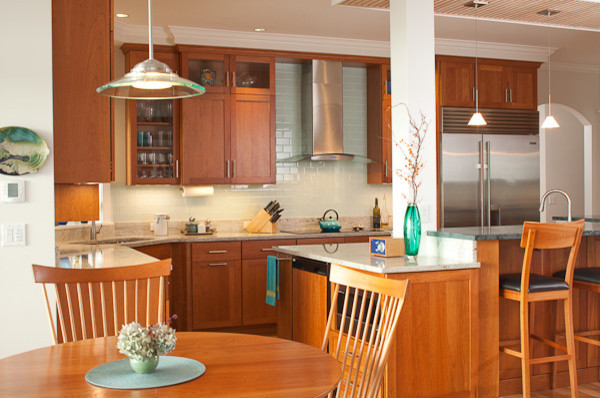 Transitional kitchen photo in Boston