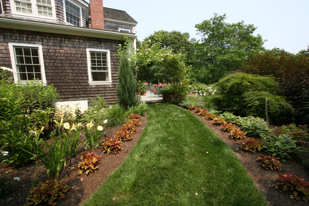 This is an example of a traditional landscaping in Boston.