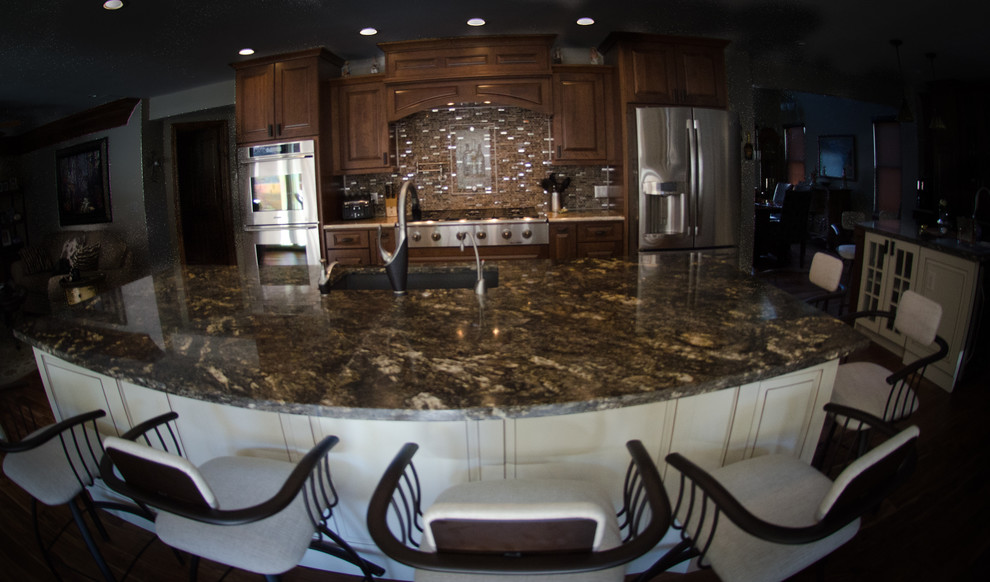 Transitional kitchen photo in Denver