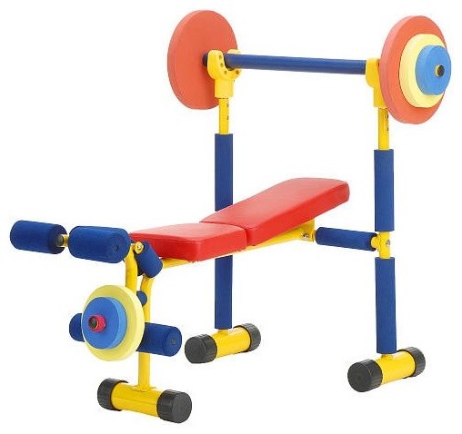 Redmon Fun And Fitness Exercise Equipment For Kids Weight Bench Set   Home Design 