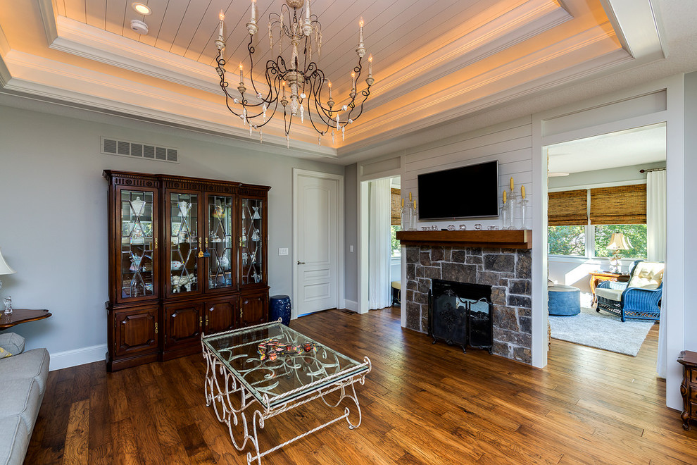 Bettendorf Custom Home - Transitional - Living Room ...