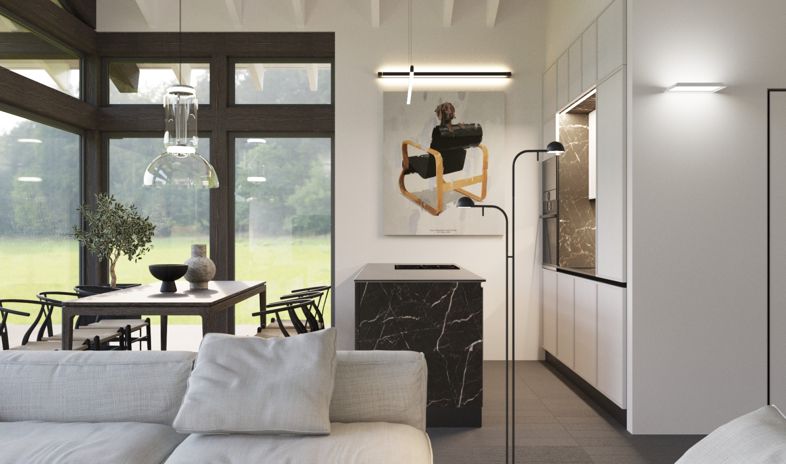 Дом-фахверк, юго-запад Подмосковья, 100 кв.м.