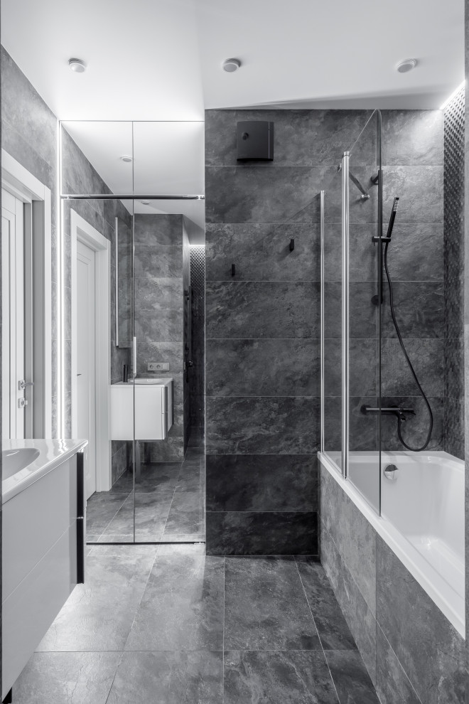 4-х комнатная квартира с черно-белой геометрией