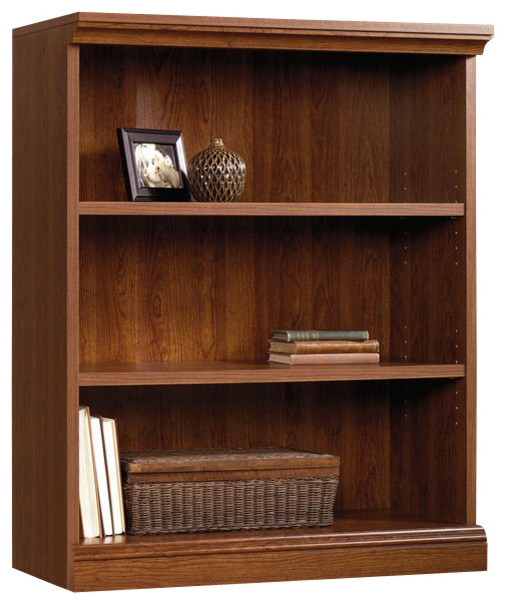 Sauder Camden County 3 Shelf Bookcase In Planked Cherry Sauder Camden County 3 Shelf Bookcase In Planked Cherry Finish Traditional Bookcases