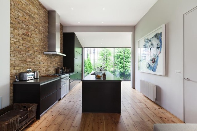 Open plan kitchen contemporaneo-cocina