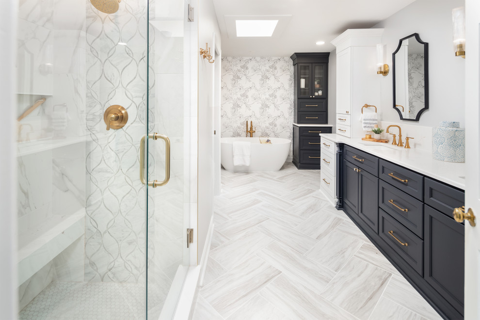 Inspiration for a transitional bathroom remodel in Charlotte