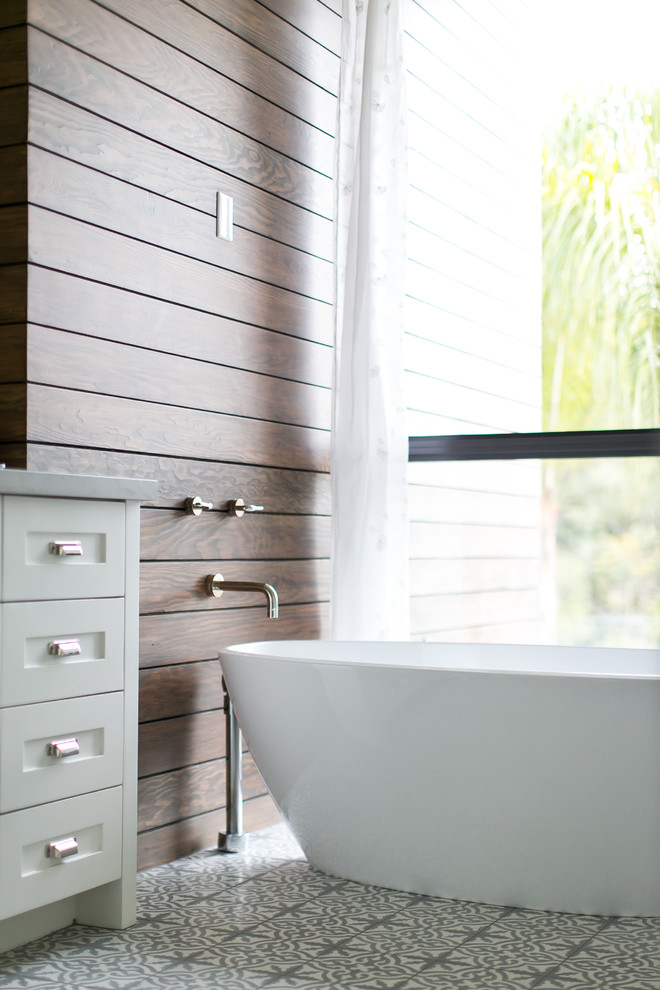 Bathroom - transitional bathroom idea in Orange County