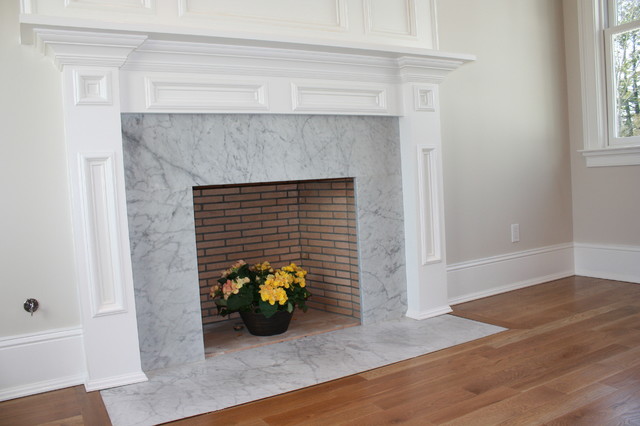 Carrara marble fireplace - Traditional - New York - by La Pietra Tile & Stone Carrara marble fireplace on this beautiful master bedroom. This is part of a new construction job by one of our client Toth builders out of Westport