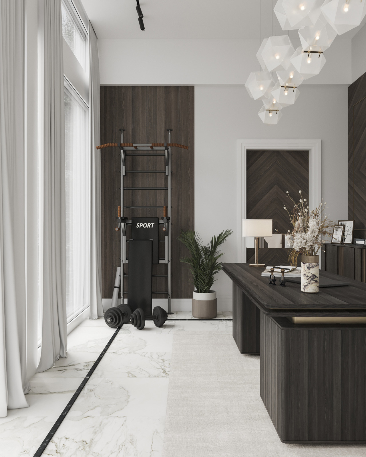 Фахверковый дом на 300 м2, в стиле ар-деко