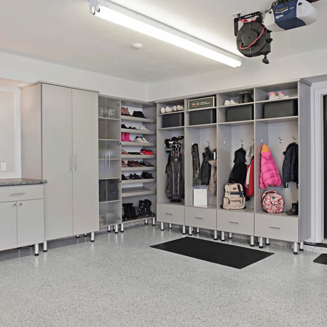 Custom Garage Flooring & Cabinets