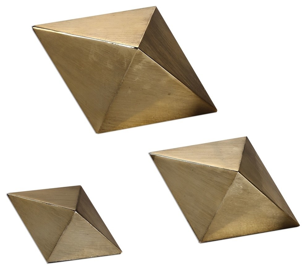 Uttermost Rhombus Champagne Accents, Set of 3