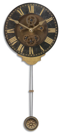 Mini Leonardo Black Wall Clock