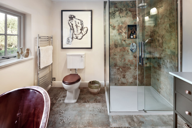 Mill House contemporary-badrum