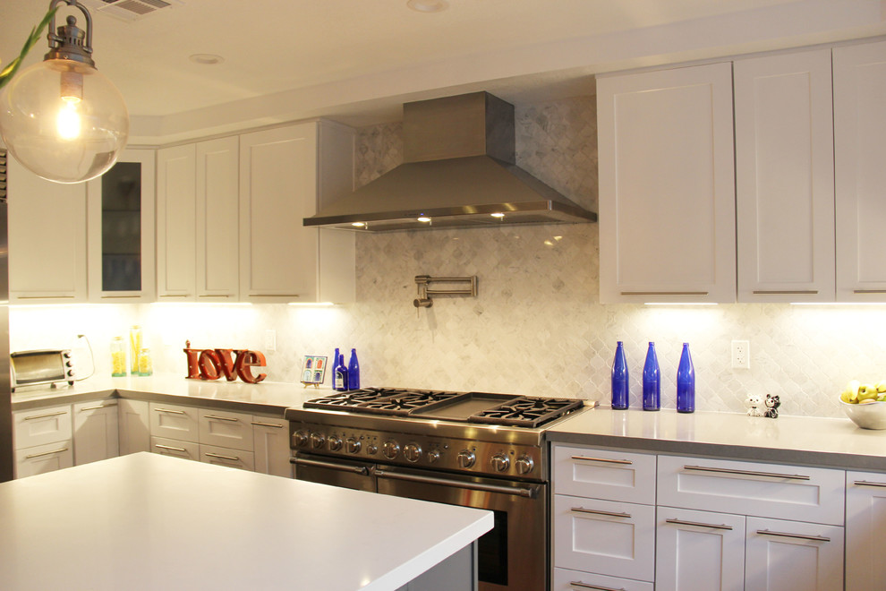 Inspiration for a transitional kitchen remodel in Orange County