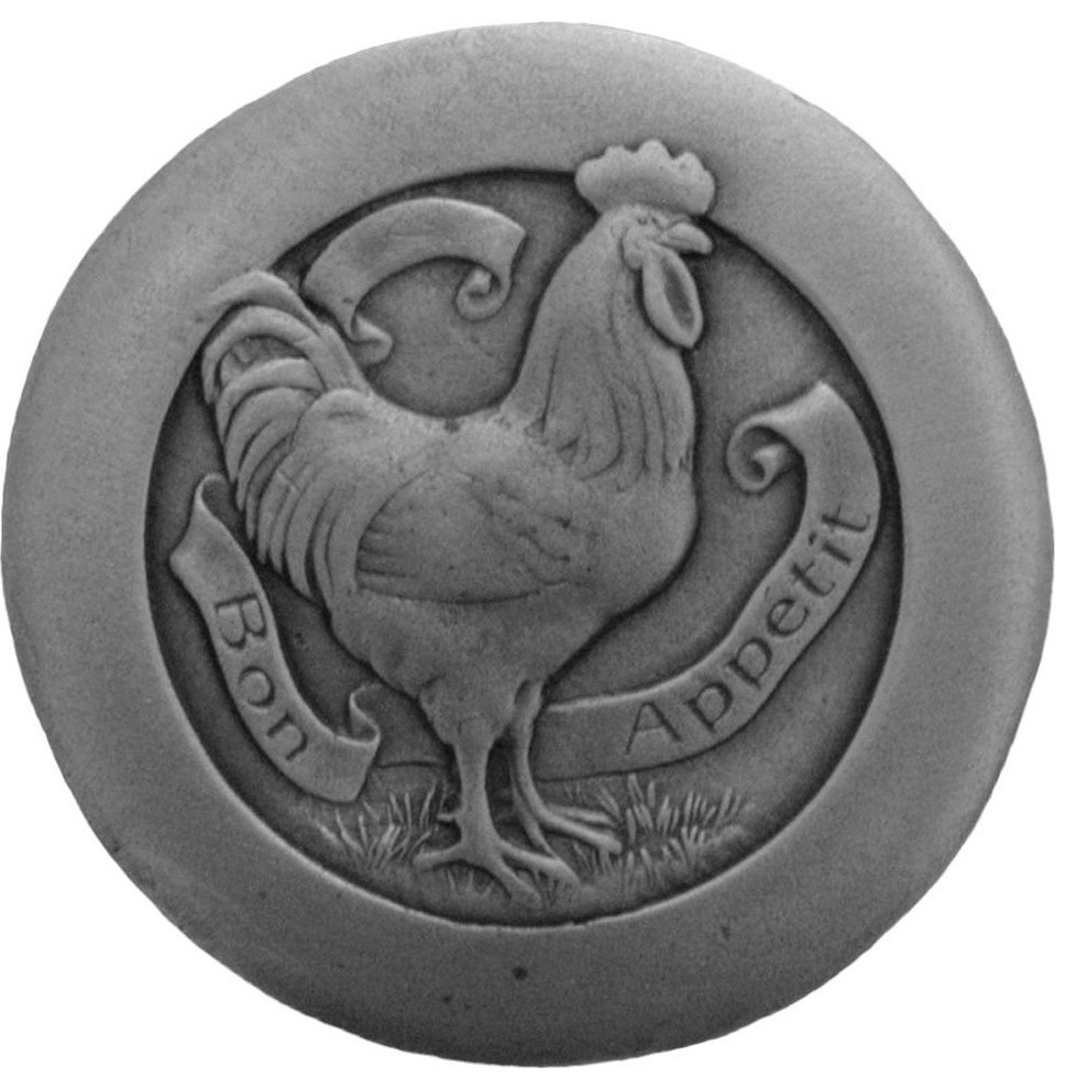 Rooster Knobs, Antique-Style Pewter