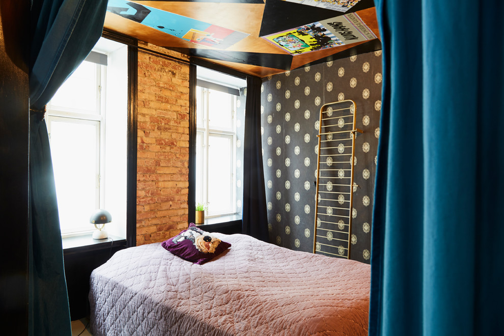 Inspiration for an eclectic bedroom in Copenhagen.