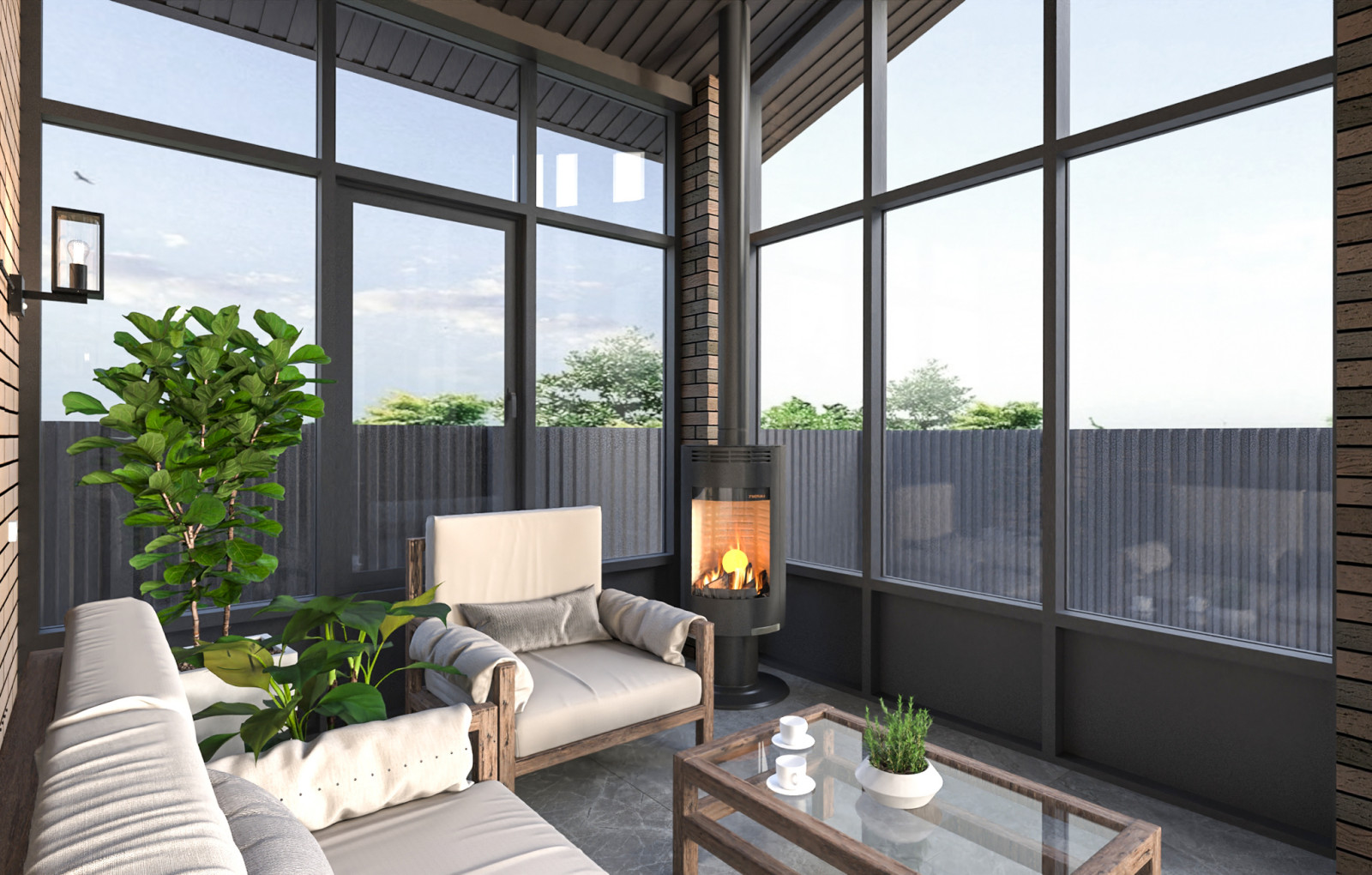 Дом с верандой