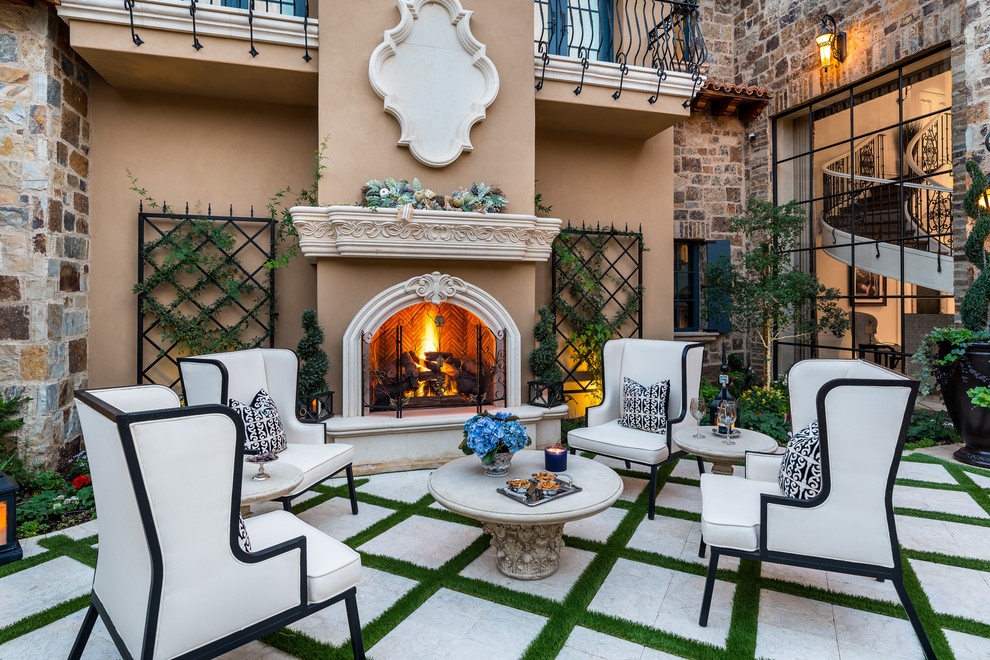 This is an example of an expansive mediterranean patio in Phoenix.