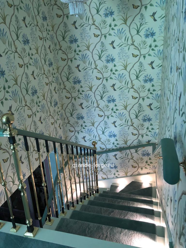 Лестница, латунное ограждение, Grande forge(Франция), коллекция "Графиня"