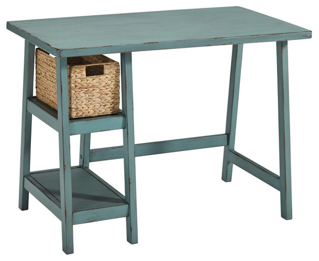 Mirimyn Antique White Home Office Small Desk Farmhouse Desks And