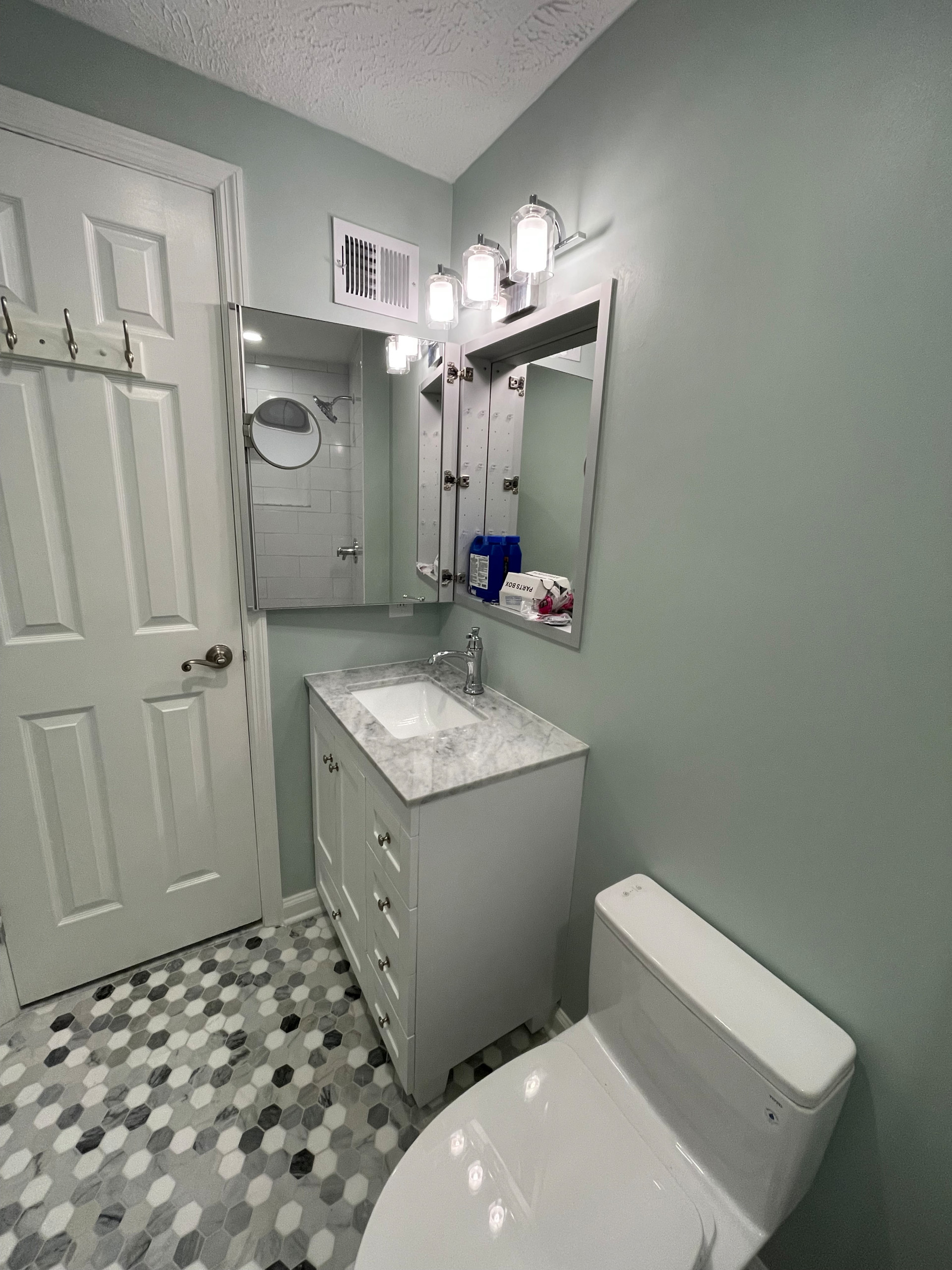 Townhouse master bathroom