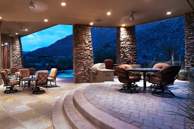 Amazing Custom Home Featuring Canyon Ledge Faux Stone &ndash; Coronado Faux Stone mediterranean-patio