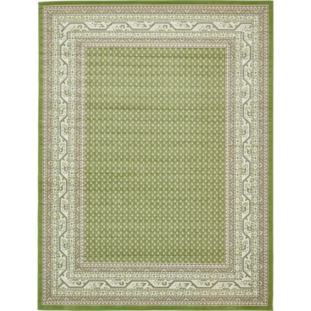Unique Loom Allover Williamsburg Rug, 9'x12' Mediterranean Area Rugs by BisonOffice Houzz