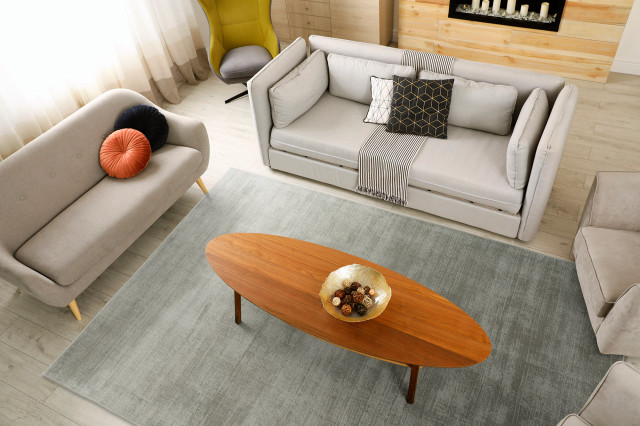 Kaleen Shiny Collection Light Taupe Area Rug 8'x10' - Contemporary ...