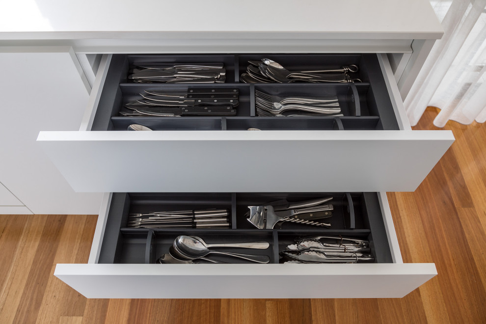 Contemporary kitchen in Perth.