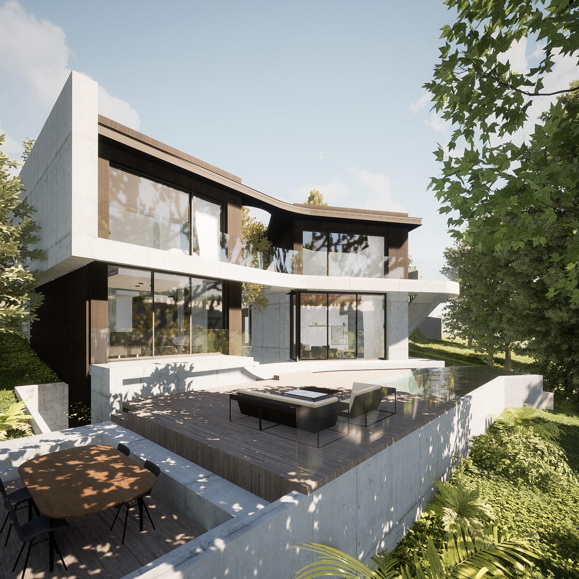 Villa béton et bois