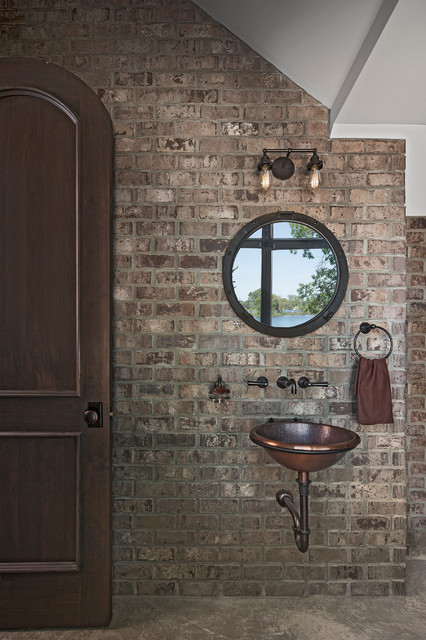 Old World Lake Home traditional-cloakroom