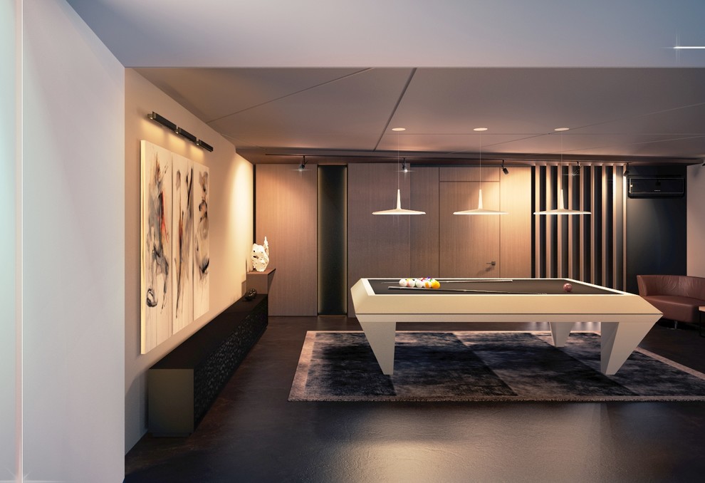 Бильярдная в московском коттедже