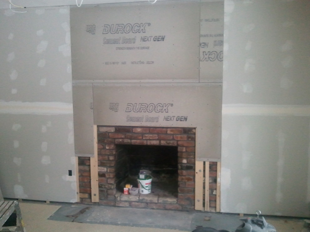 Updated Fireplace (hiding brick)