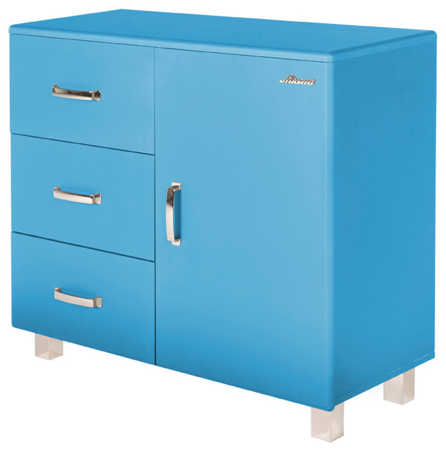 Miami Commode With 1 Door And 3 Drawers Modern Storage Cabinets Miami Commode With 1 Door And 3 Drawers Blue Car Metallic Lacquer