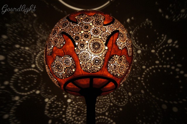 Handcrafted gourd lamp - Floor lamp I - Gourdlight