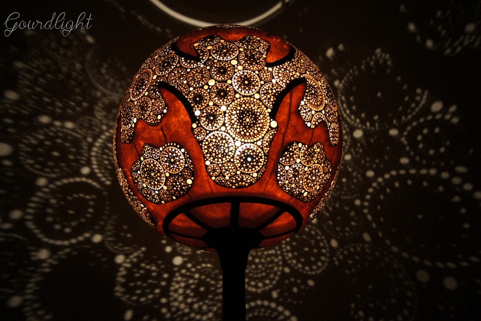 Handcrafted gourd lamp - Floor lamp I - Gourdlight