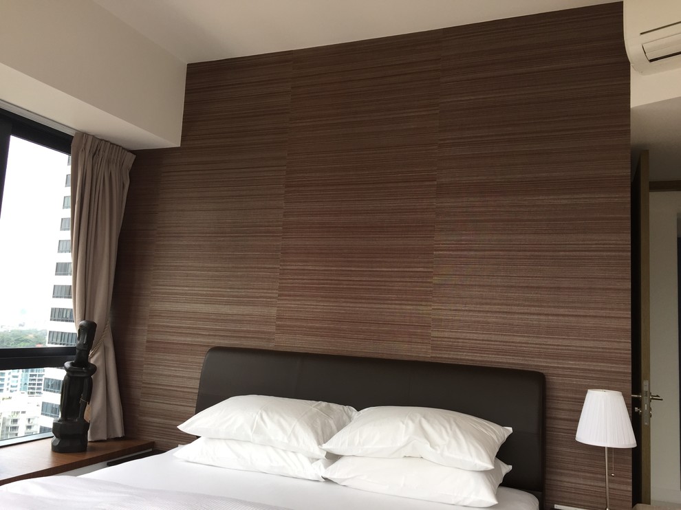 Design ideas for an Asian bedroom in Singapore.