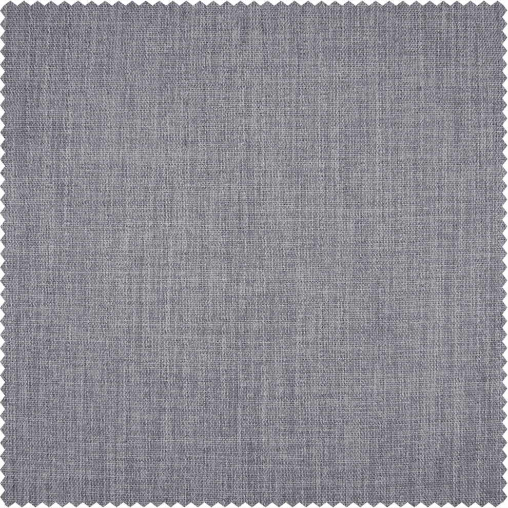 Chicago Grey Monochromatic Faux Linen Room Darkening Fabric Sample ...