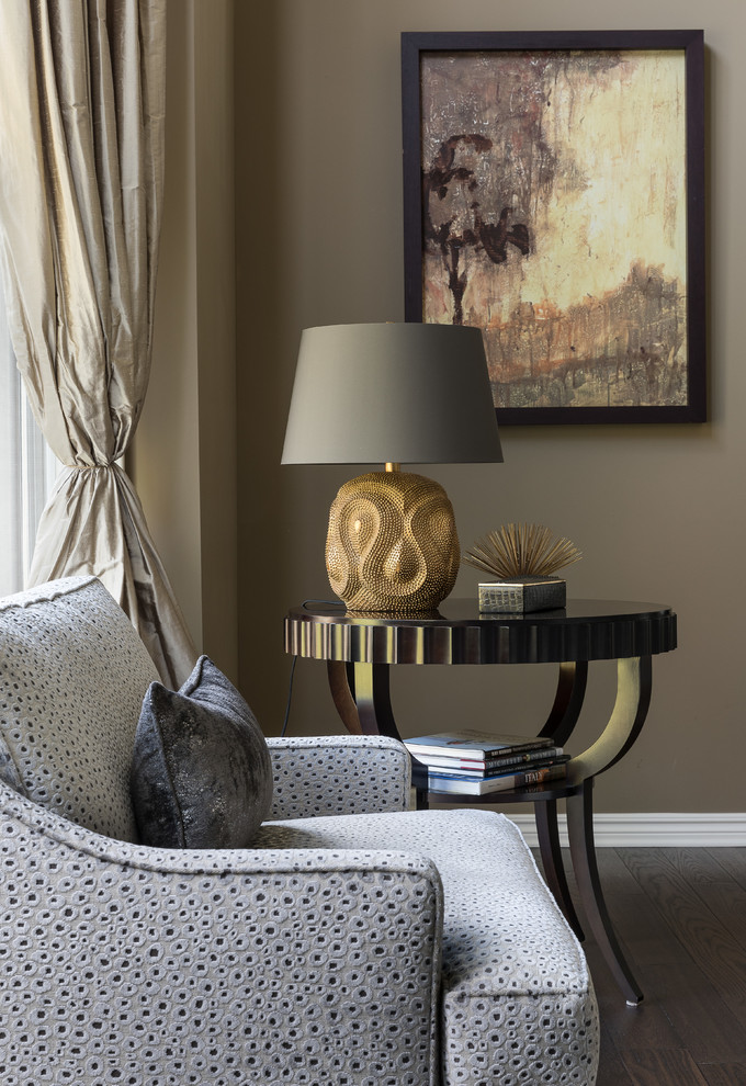 Ashburton Residence - The homeowner wanted a total transformation in this space that previously featured ultra-traditional furniture. I created a mix of classic and contemporary detailing, resulting in a room that is both luxe and livable. 
It is an inviting environment the entire family enjoys.