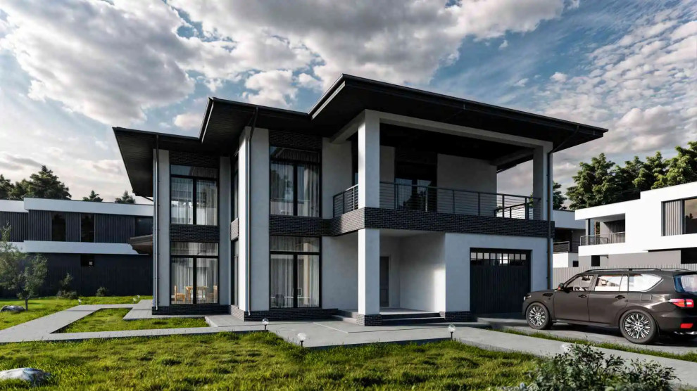 Двухэтажный дом в стиле Райта «ЗС 557-21-2»