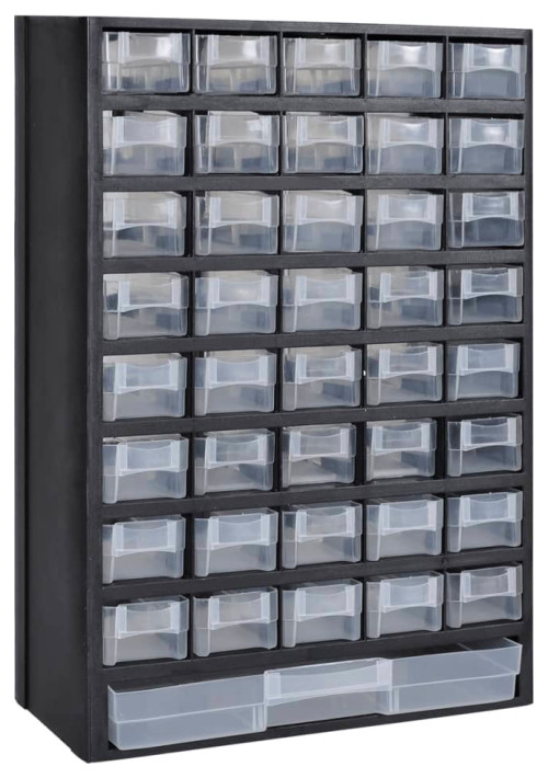 vidaXL 41-Drawer Plastic Storage Cabinet Tool Box Storage Cabinet Tool Case