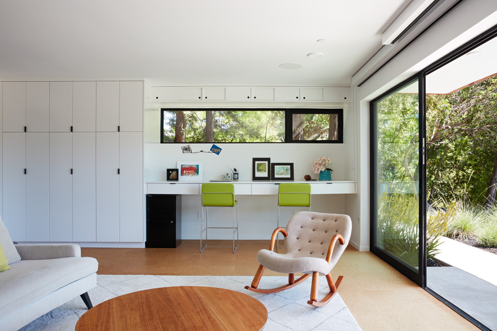 This is an example of a midcentury home office in San Francisco.