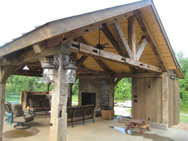 Vintage Barn beam pavilion - Rustic - Patio - Nashville ...