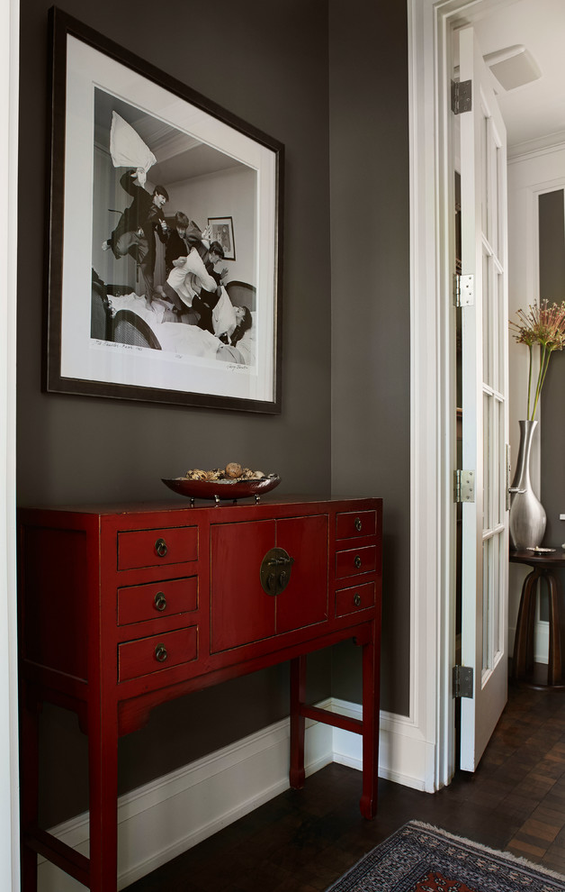 Hallway - transitional hallway idea in Chicago