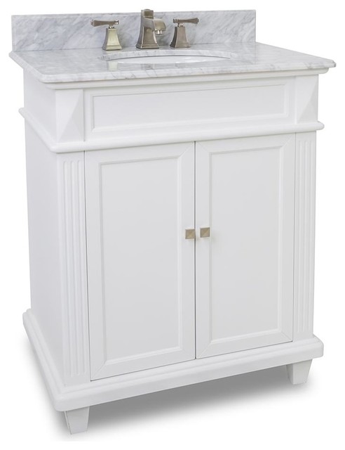 Renaissance Kitchen and Home Recessed Panel Vanity Set With Fluted ...