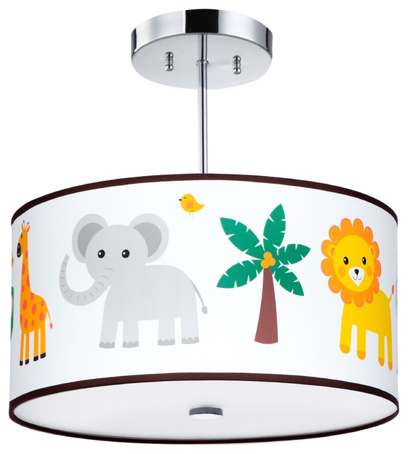 Jungle Animals Light Fixture Contemporary Kids Ceiling Lighting Jungle Animals Light Fixture