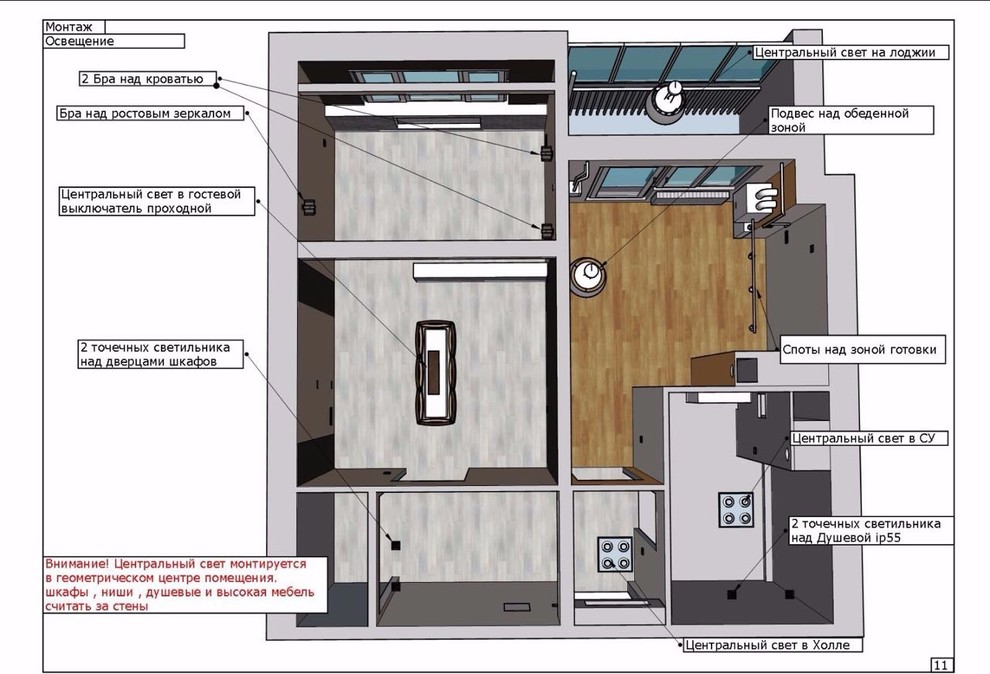 Технический дизайн маленькой квартиры