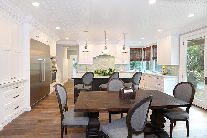 Photo of an expansive beach style kitchen in Orange County.