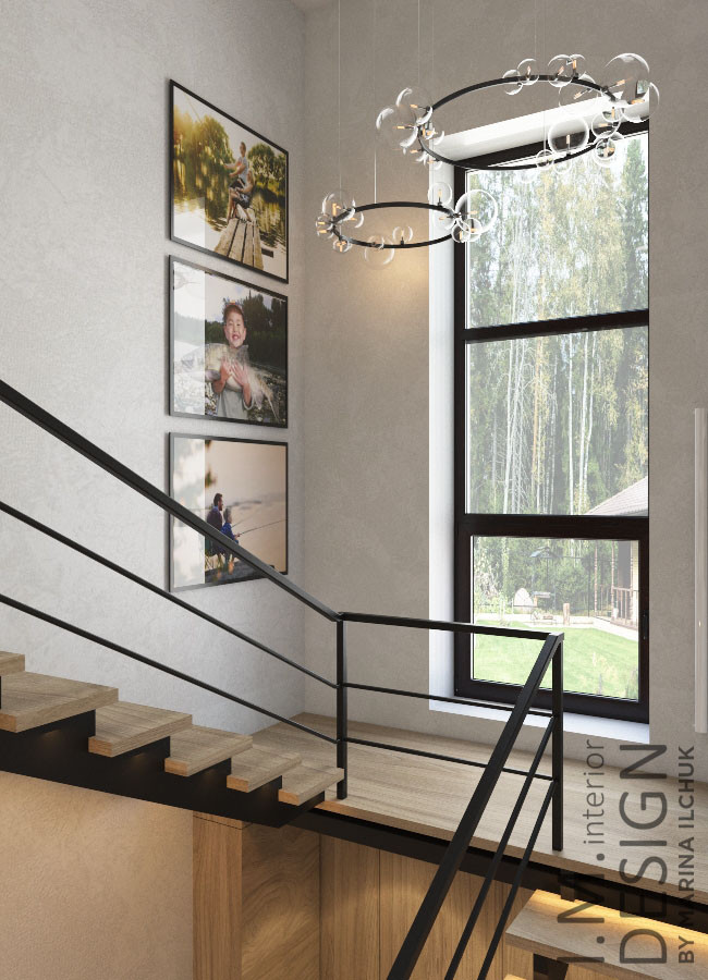 Загородный дом 400 кв.м. Холлы и вторая гостиная.